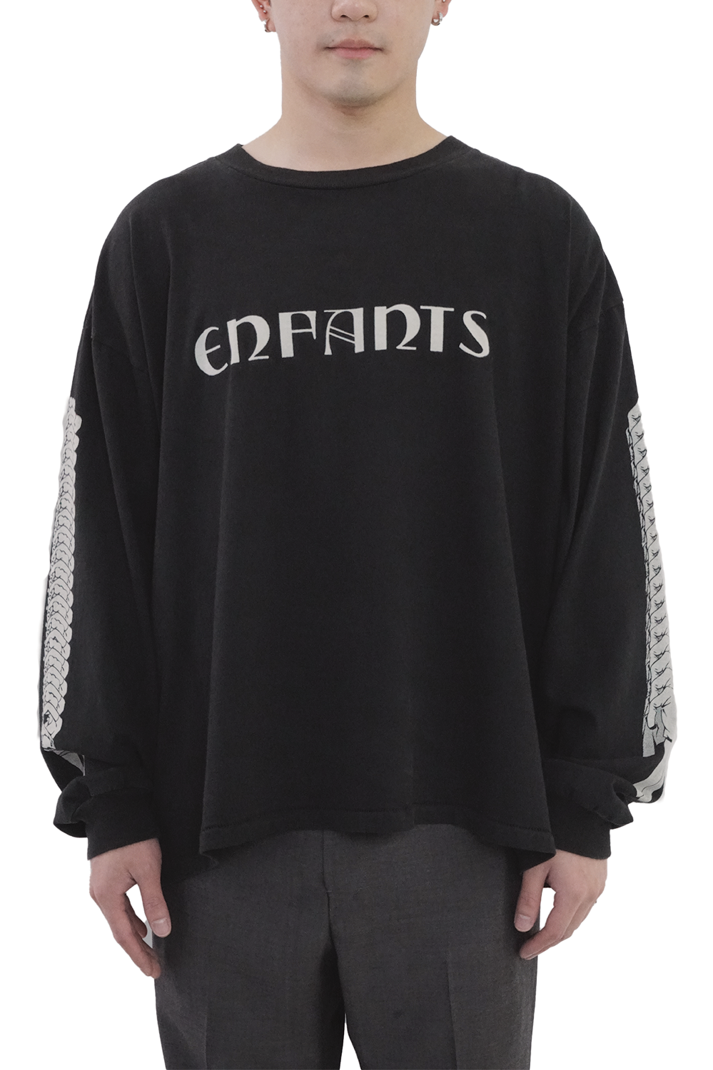 ENFANTS RICHES DÉPRIMÉS Scan Reject LS T-shirt Faded Black/Multi