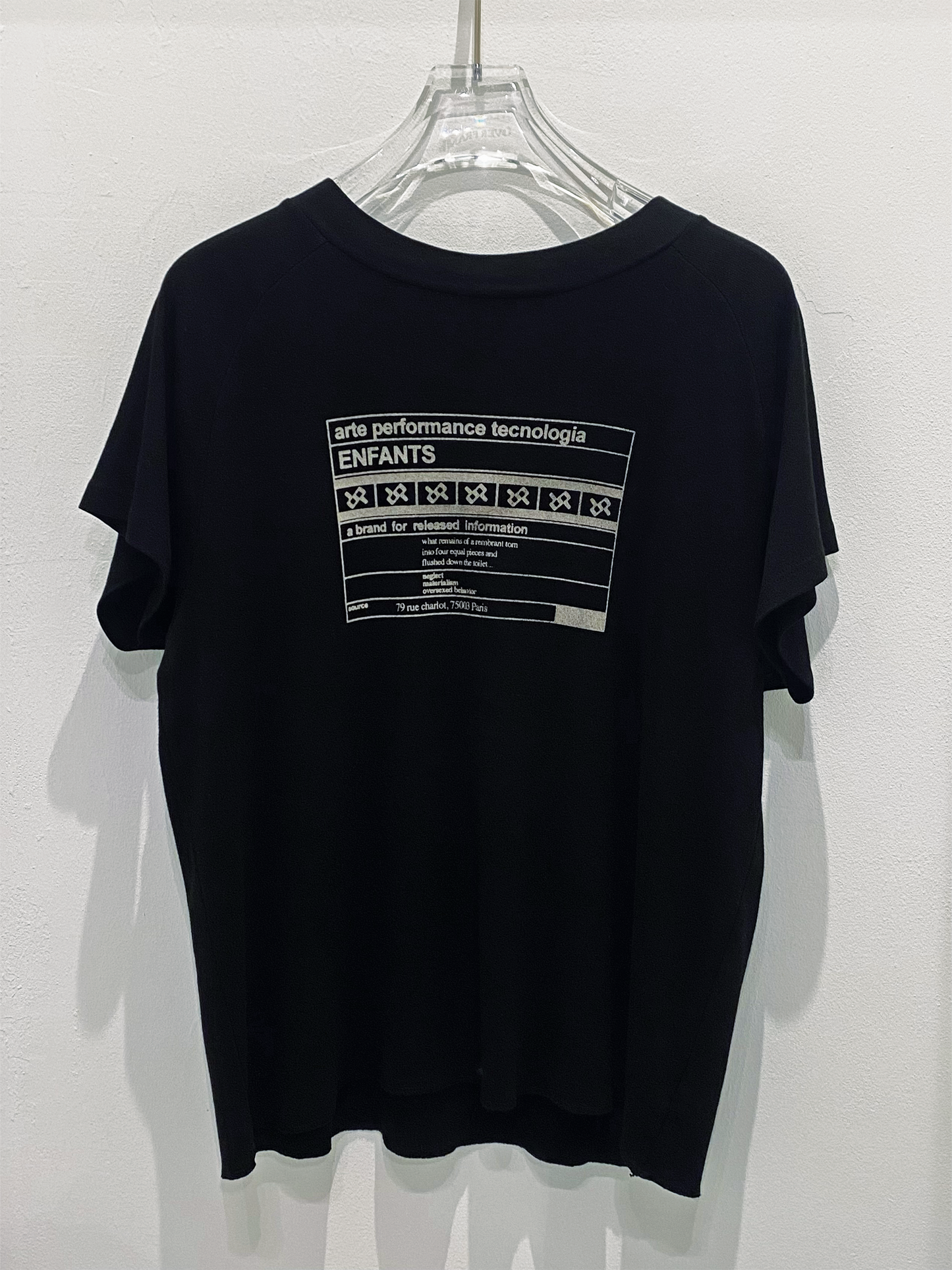 ENFANTS RICHES DÉPRIMÉS APT Mock Neck T-shirt Black/White