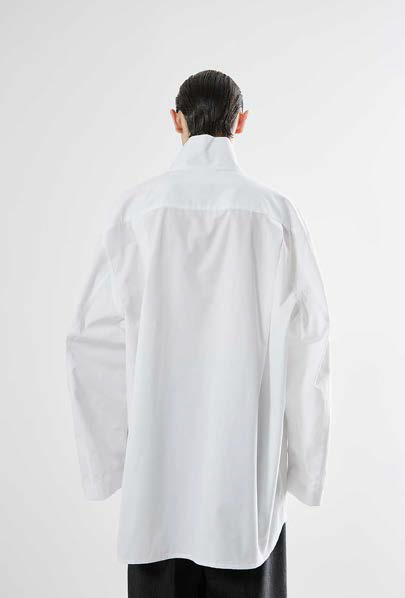 Hed Mayner Extended-Collar Shirt White