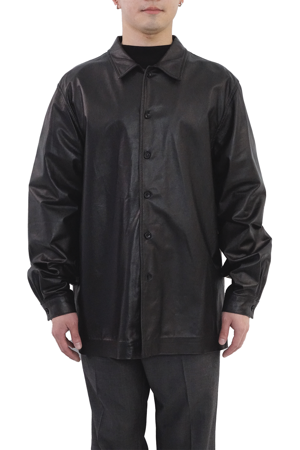 ENFANTS RICHES DÉPRIMÉS Sheep Leather Shirt Black