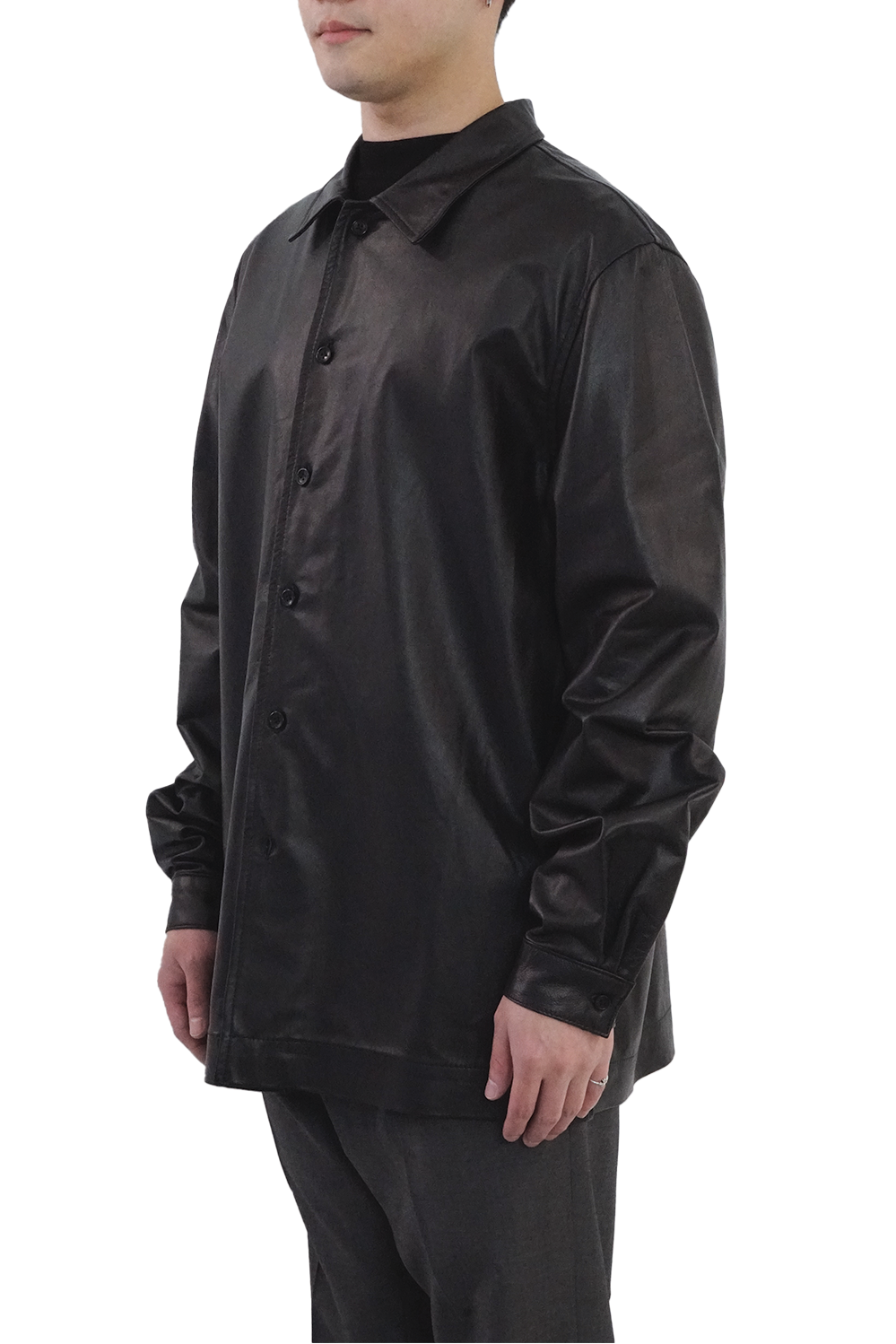 ENFANTS RICHES DÉPRIMÉS Sheep Leather Shirt Black