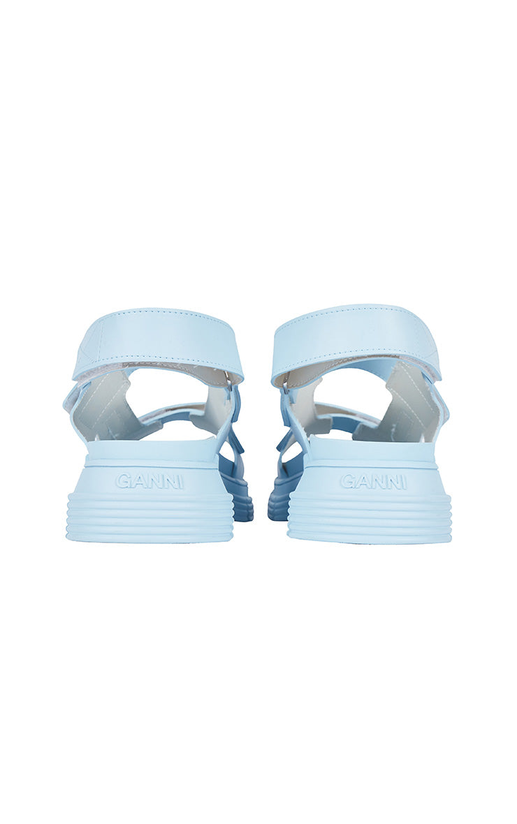 Ganni Rubber Sandal Corydalis Blue