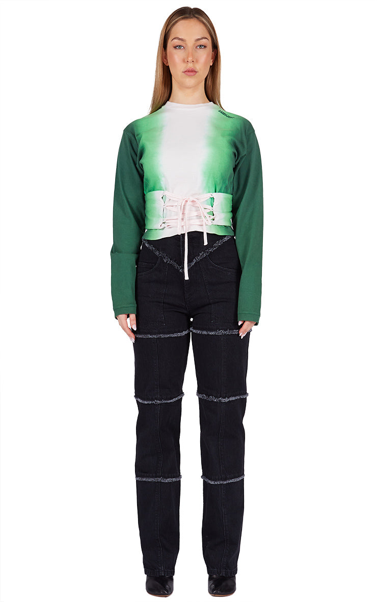 Ambush tie dye tie waist L/S T-shirt