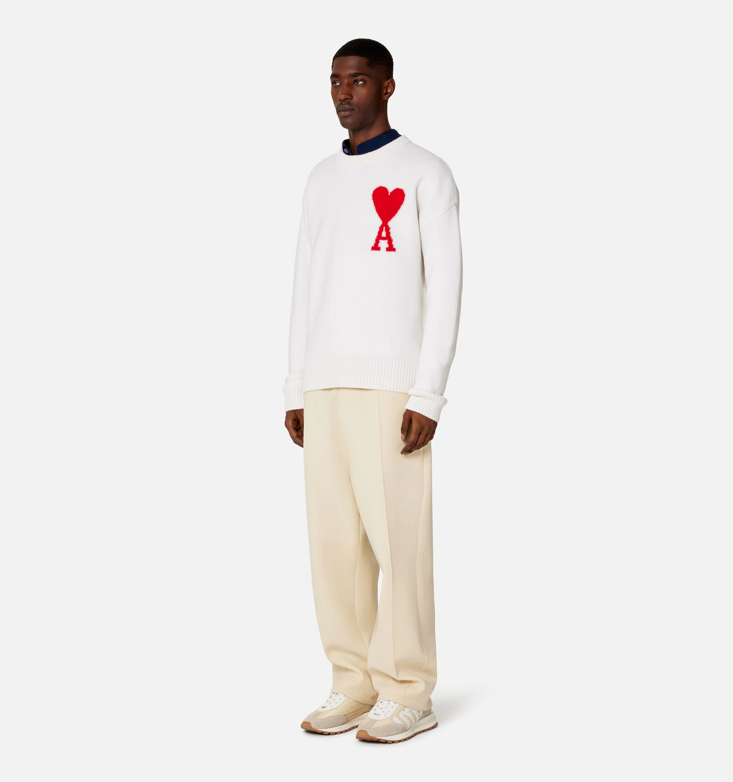 Ami de Coeur Crewneck Sweater White