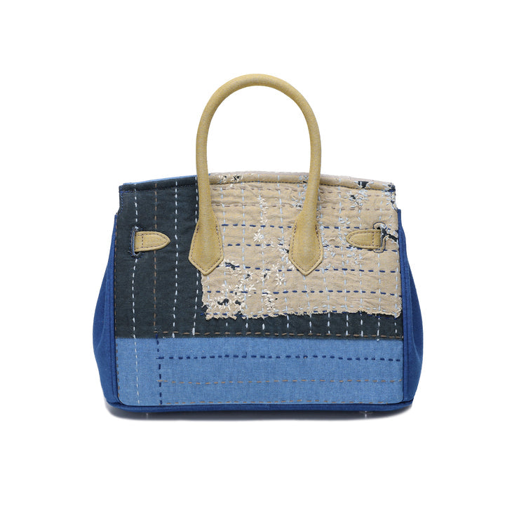 Emotional World Vintage Khaki Indigo Boro Travel Bag 25