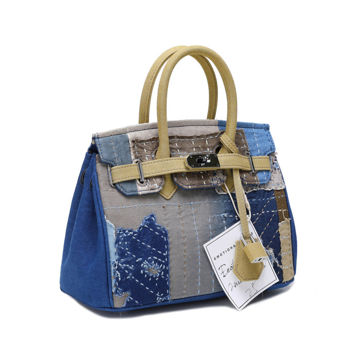 Emotional World Vintage Khaki Indigo Boro Travel Bag 25