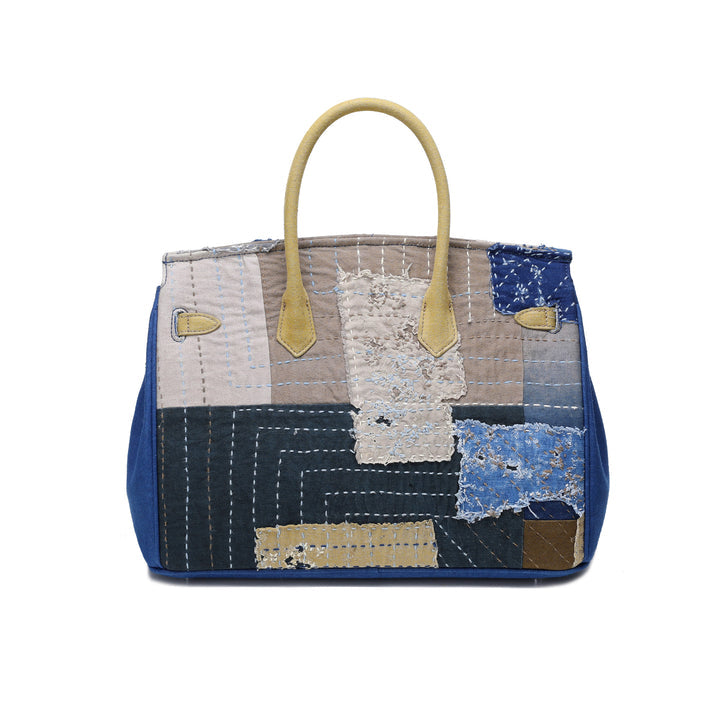 Emotional World Vintage Khaki Indigo Boro Travel Bag 35