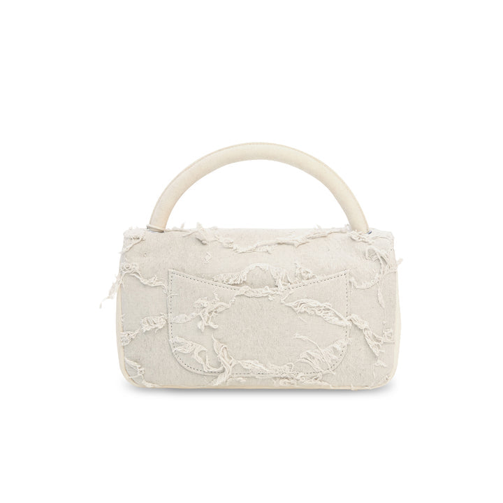 Emotional World Vintage Off White Handle Bag Large