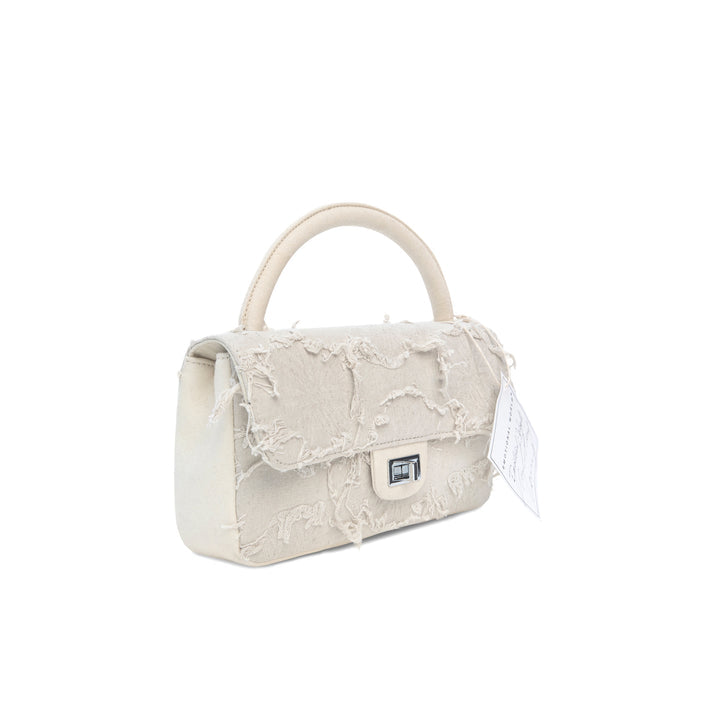 Emotional World Vintage Off White Handle Bag Large