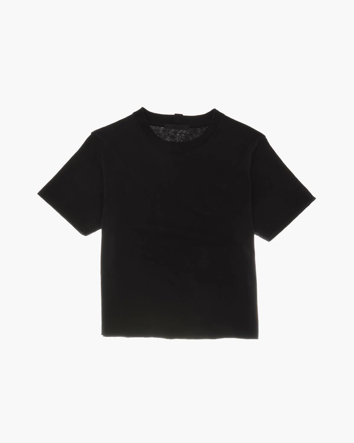 Helmut Lang Logo Crop T-Shirt Black