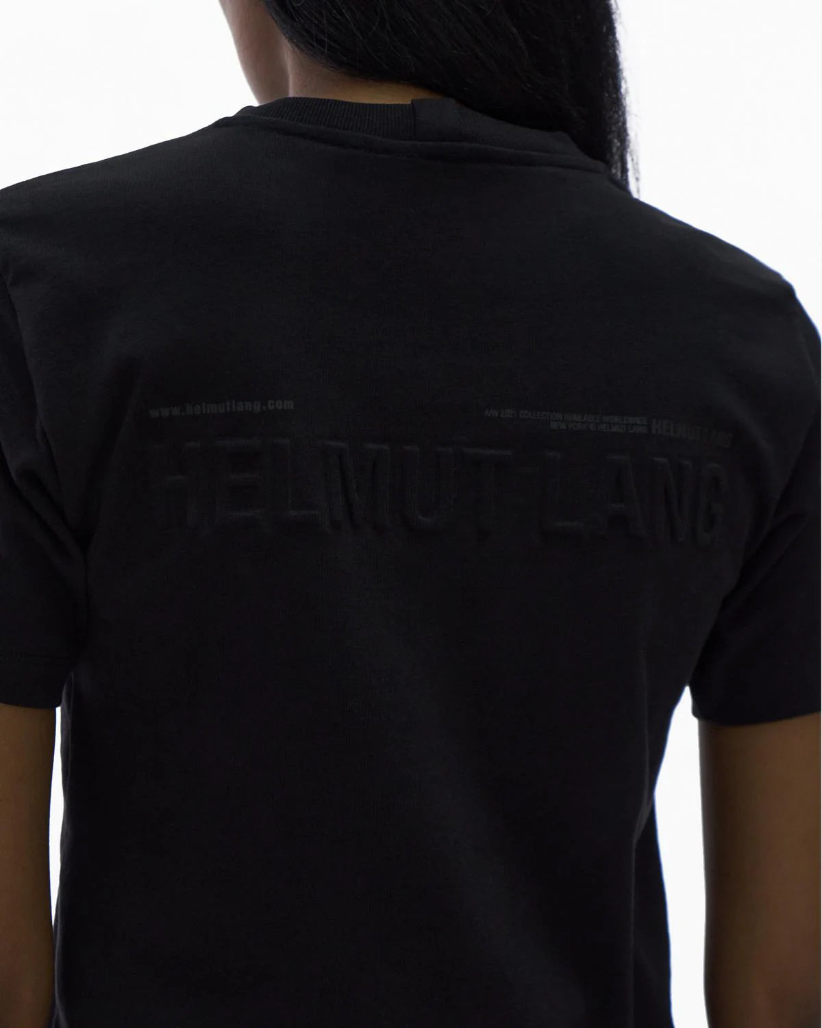 Helmut Lang Logo Crop T-Shirt Black