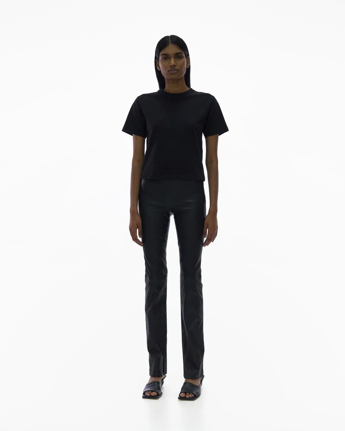 Helmut Lang Logo Crop T-Shirt Black