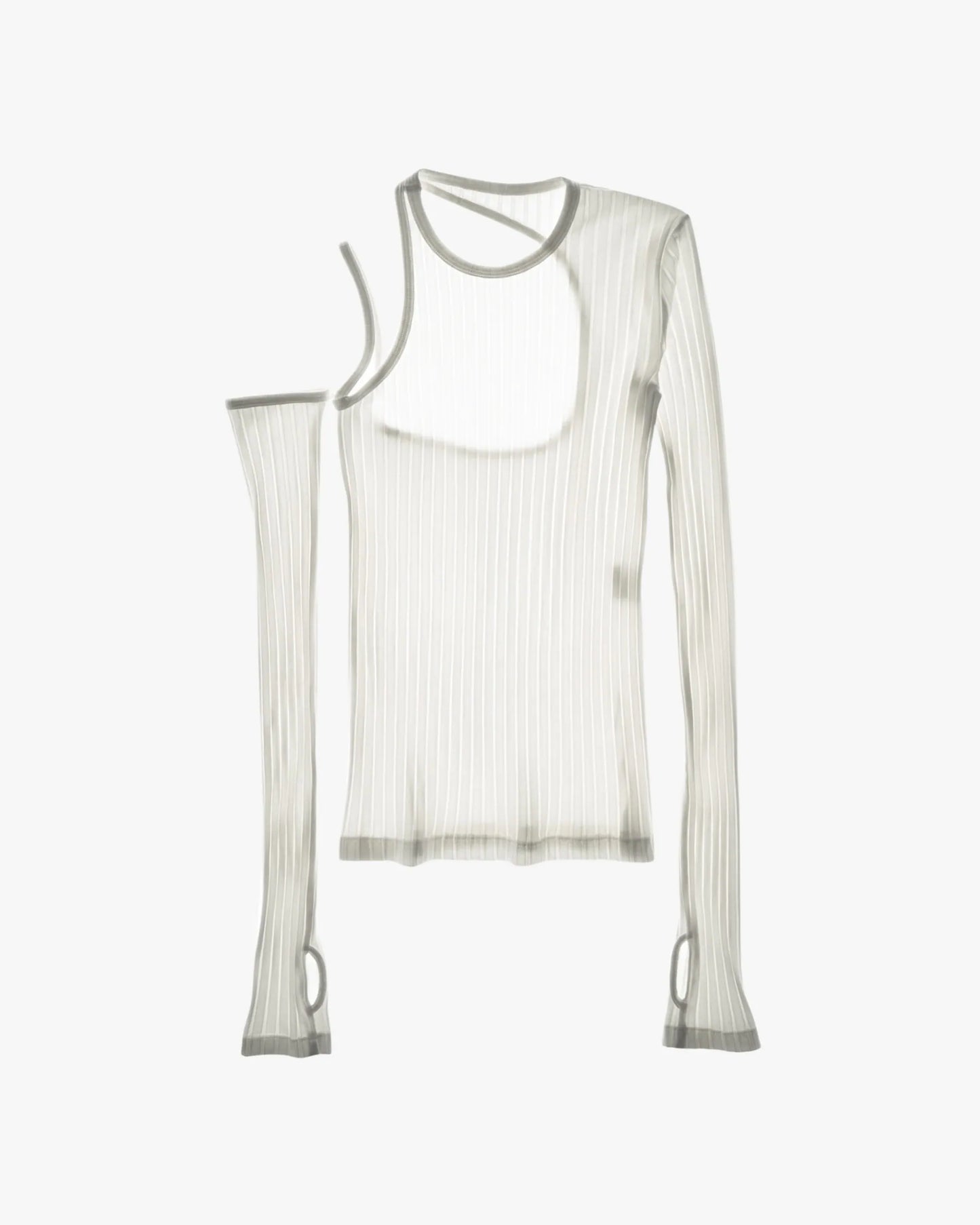 Helmut Lang Luxe Pima Cutout Top White