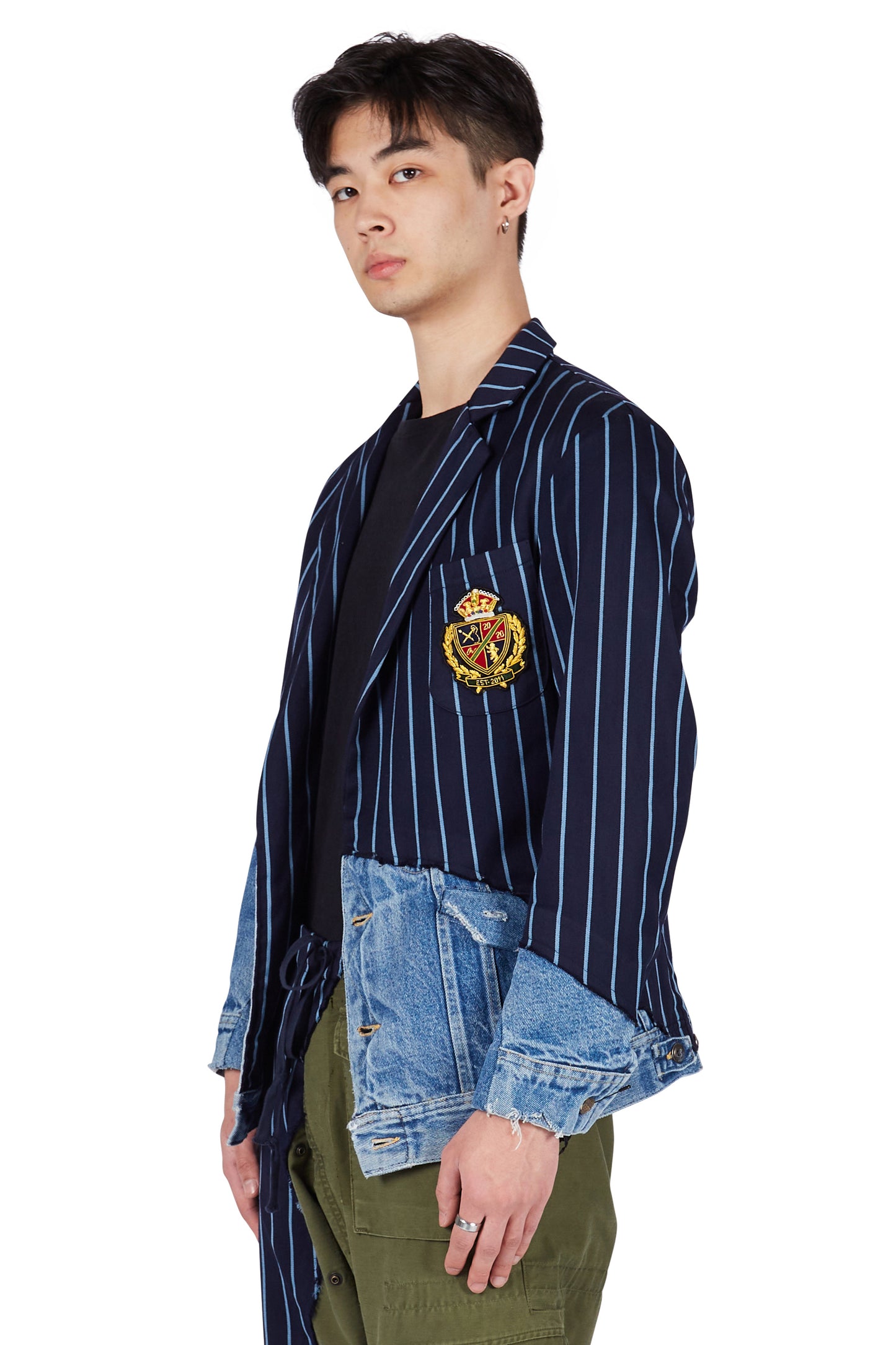 Greg Lauren 50/50 Prep Blazer Navy/Denim