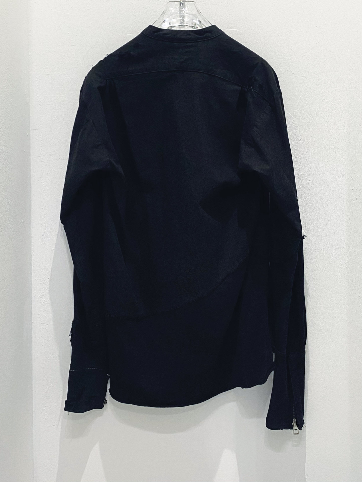 Greg Lauren Tent Fleece Zip Front Studio Shirt Black