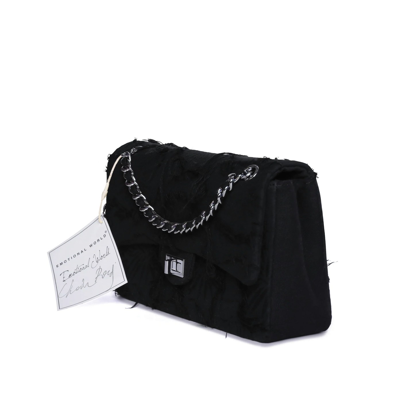 Emotional World Vintage Chain Bag Medium Black Navy