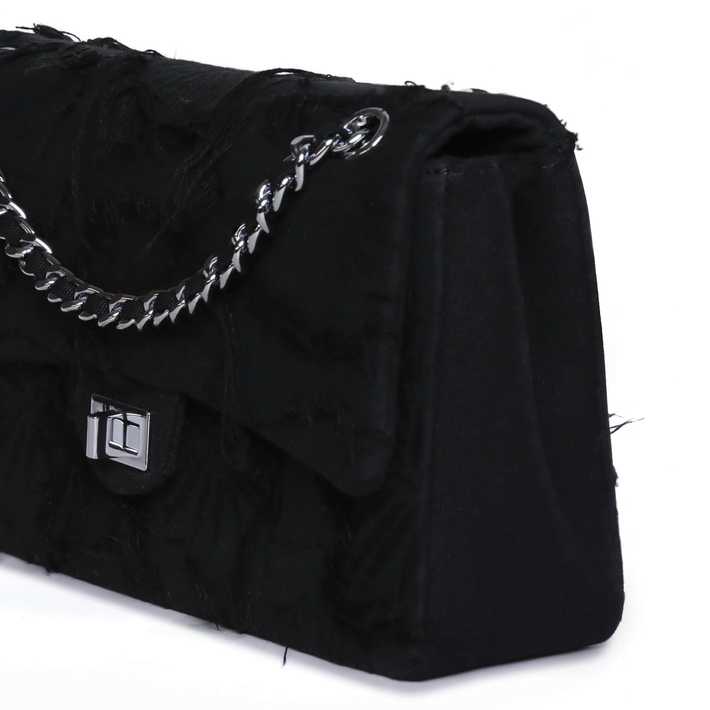 Emotional World Vintage Chain Bag Medium Black Navy