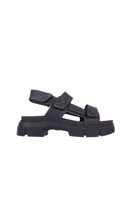 Ganni Rubber Sandals Black