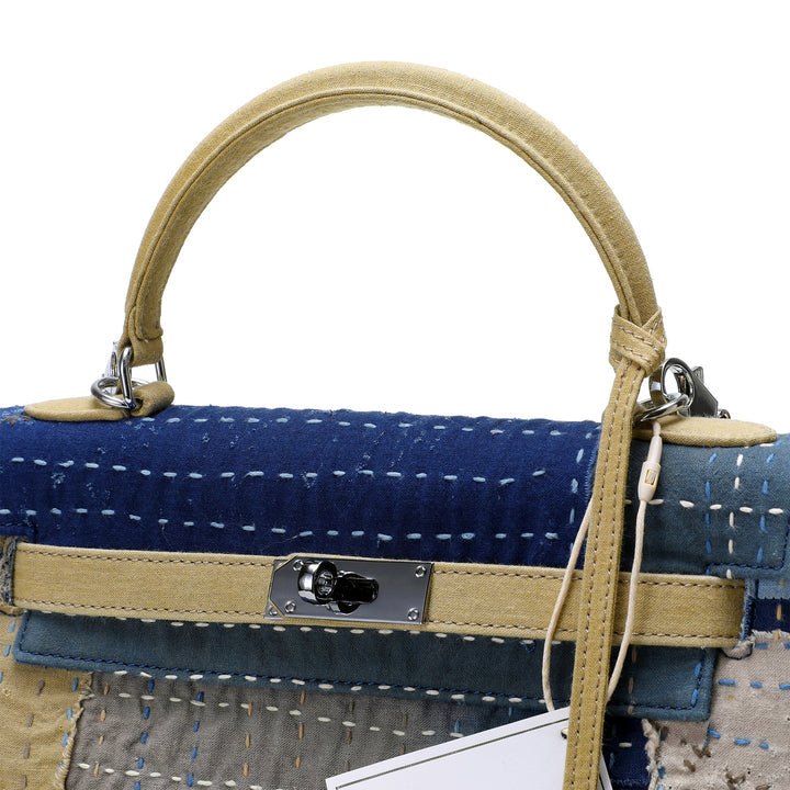 Emotional World Vintage Khaki Indigo Boro Shoulder Bag 28