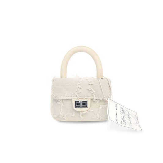 Emotional World Vintage Off White Handle Bag Small