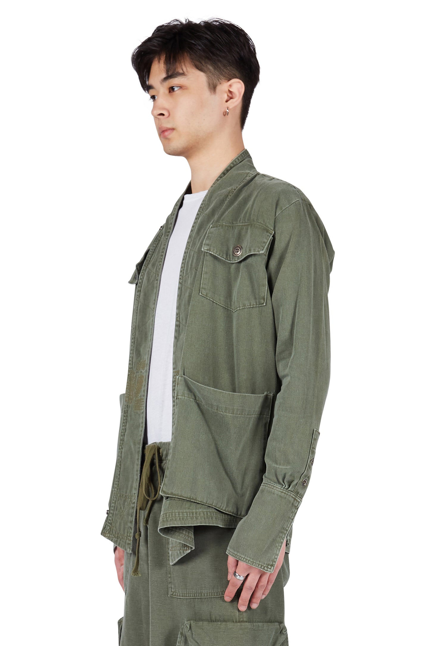 Greg Lauren Kimono Studio Jacket Khaki