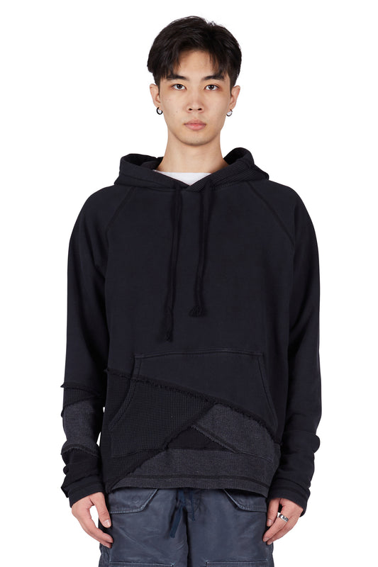 Greg Lauren Fragmented Hoodie Black