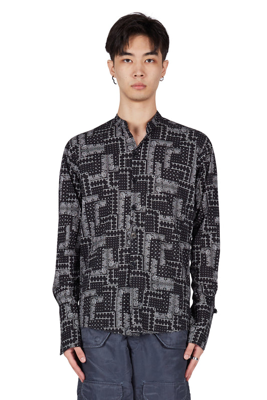 Greg Lauren Classic Studio Shirt Black Grey